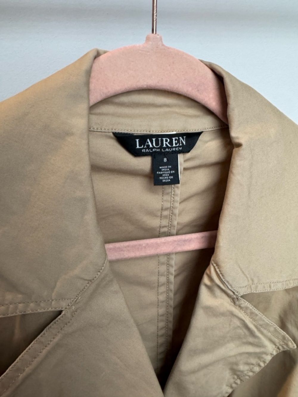Lauren Ralph Lauren Women's Tan Trench Coat/Dress